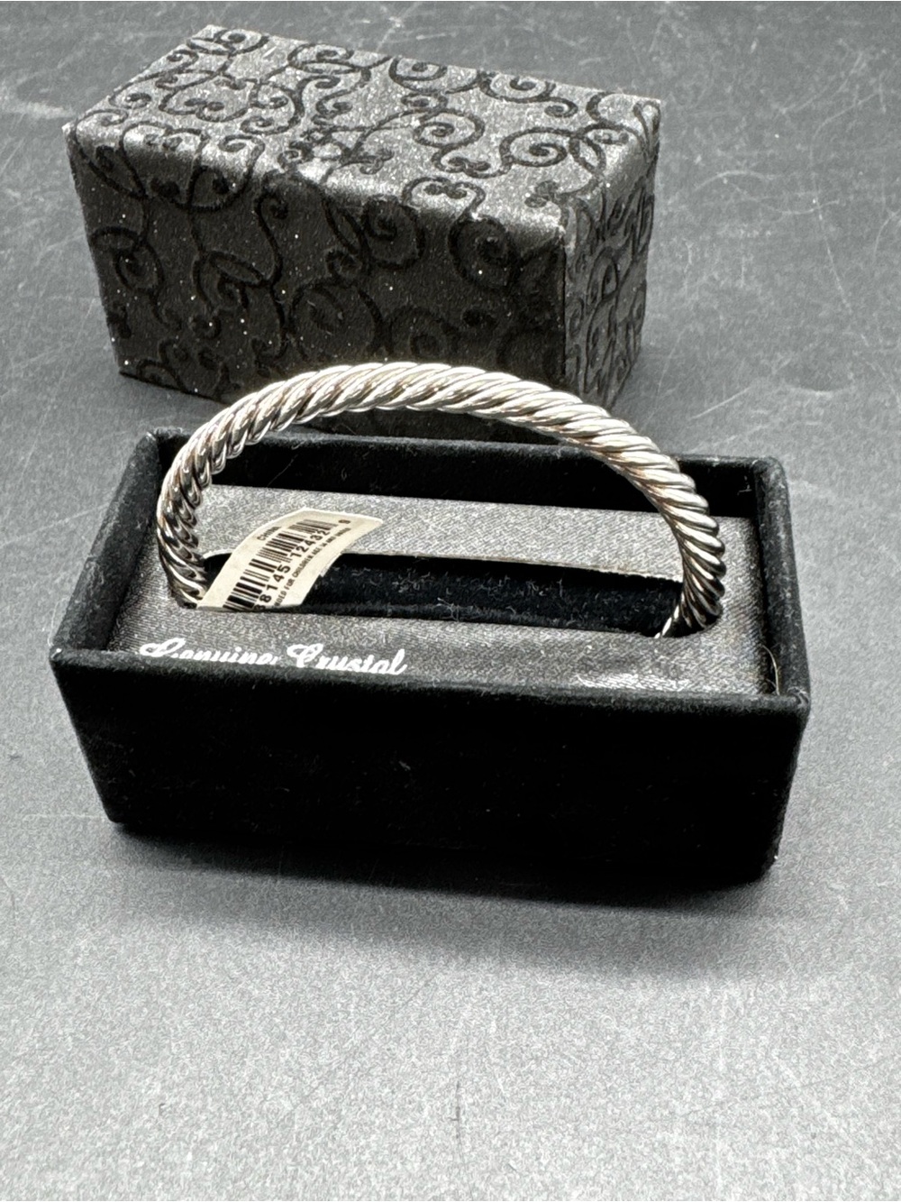 Kohl's Silver plated Twisted Rope Bangle Bracelet